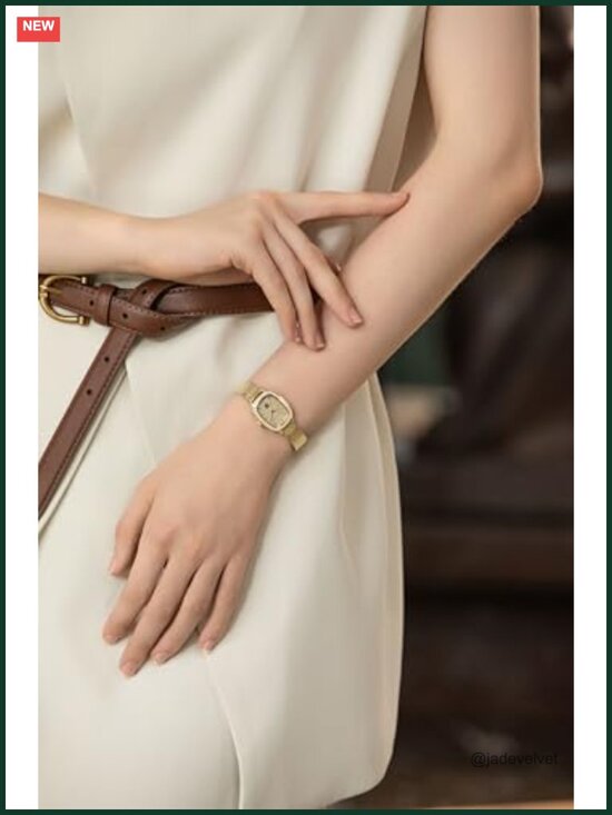Ladies Elegant Stainless Steel Watch with Crystal Bezel Water Resistant main image 4